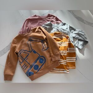 Toddler 4T Long Sleeve Tee and Sweatshirt Bundle